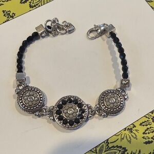 Elegant Brighton Silver and Black Bracelet